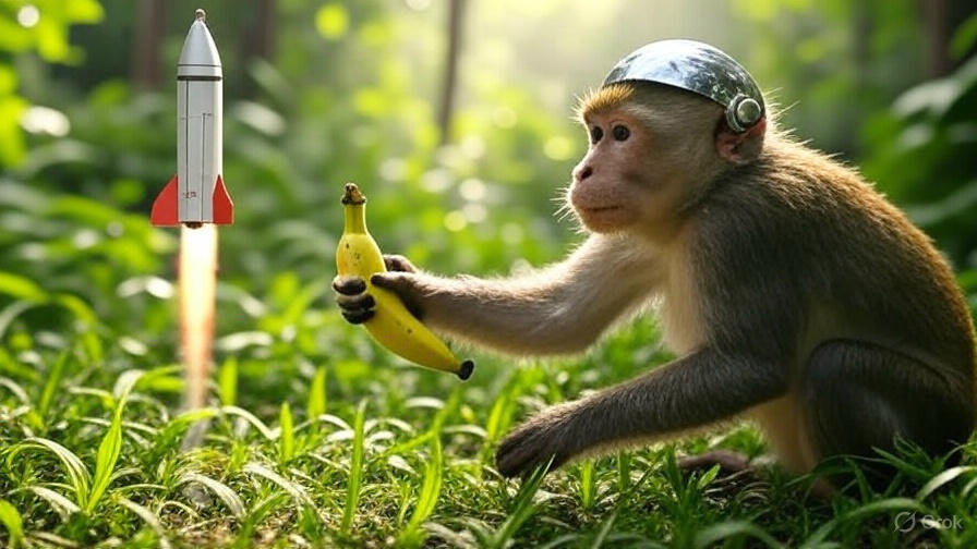 Monkey with Rocket